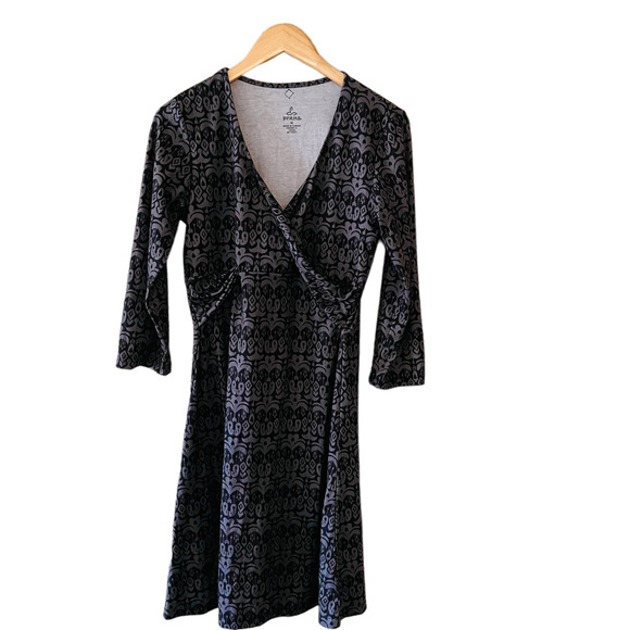 Prana Printed Twisted Front Dress Size Medium - Picture 1 of 7